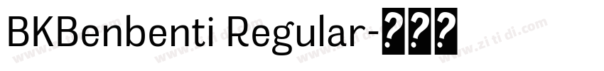 BKBenbenti Regular字体转换